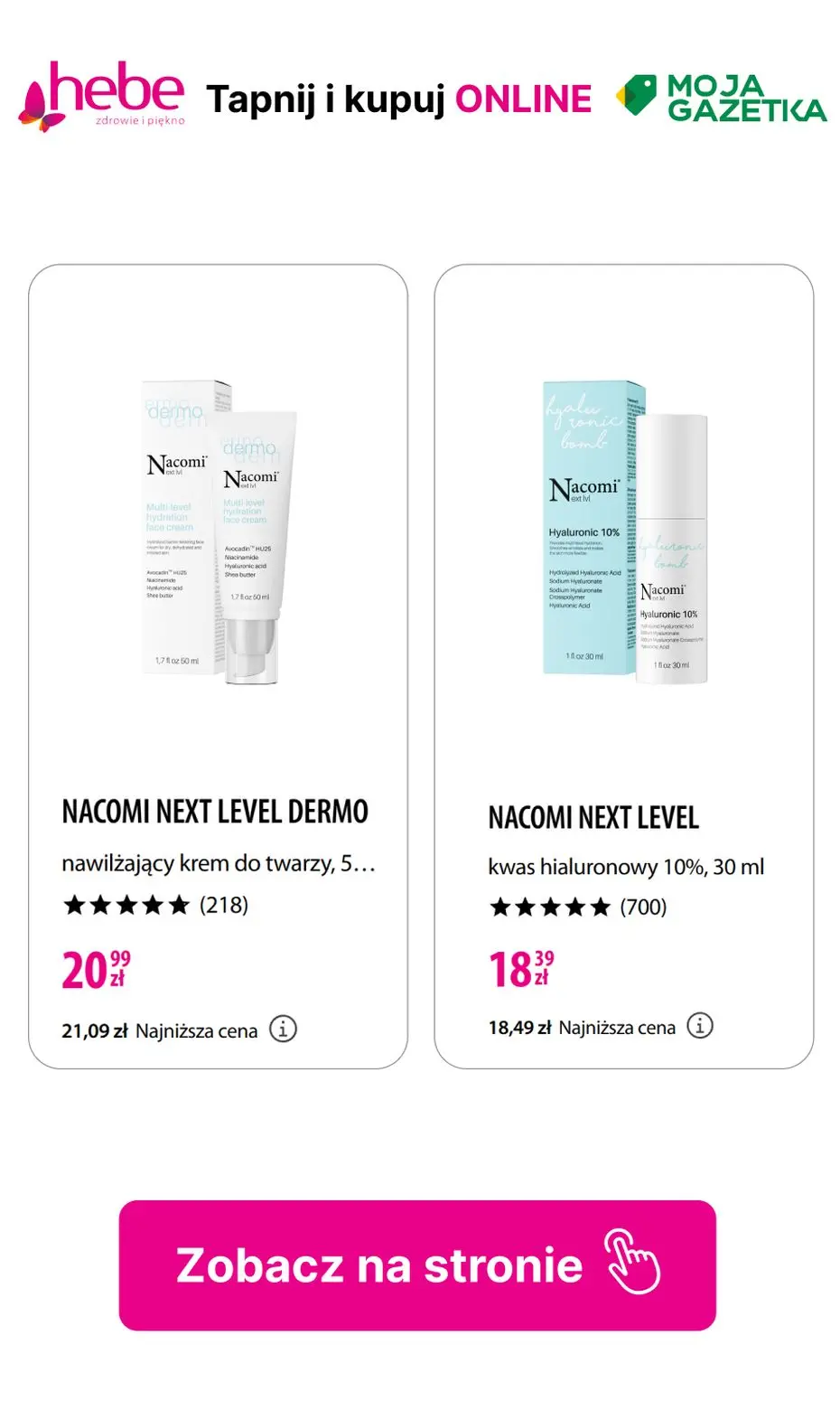 gazetka promocyjna hebe Produkty Nacomi do -50% TANIEJ!! - Strona 6