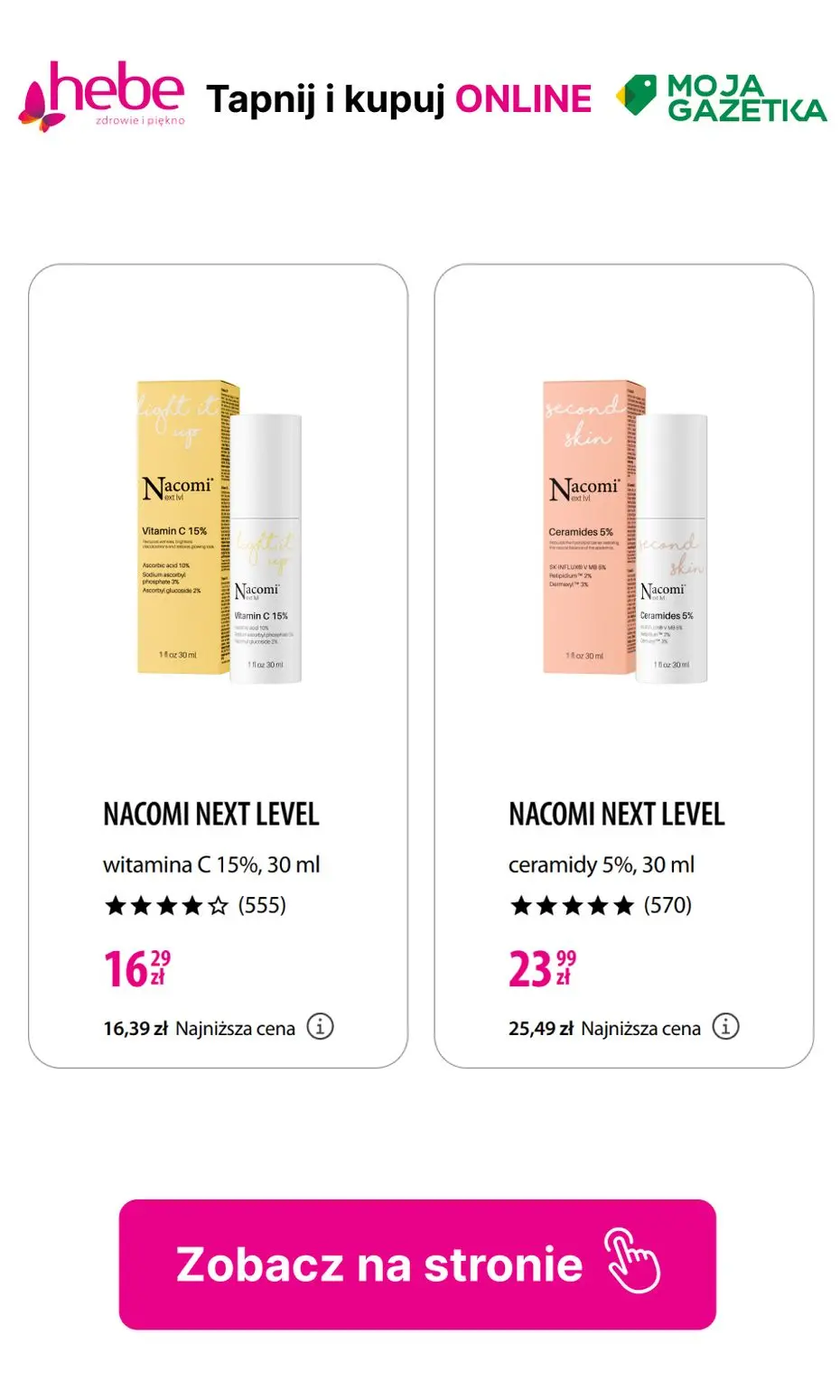 gazetka promocyjna hebe Produkty Nacomi do -50% TANIEJ!! - Strona 7