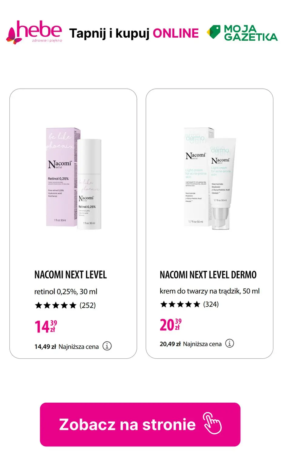 gazetka promocyjna hebe Produkty Nacomi do -50% TANIEJ!! - Strona 8