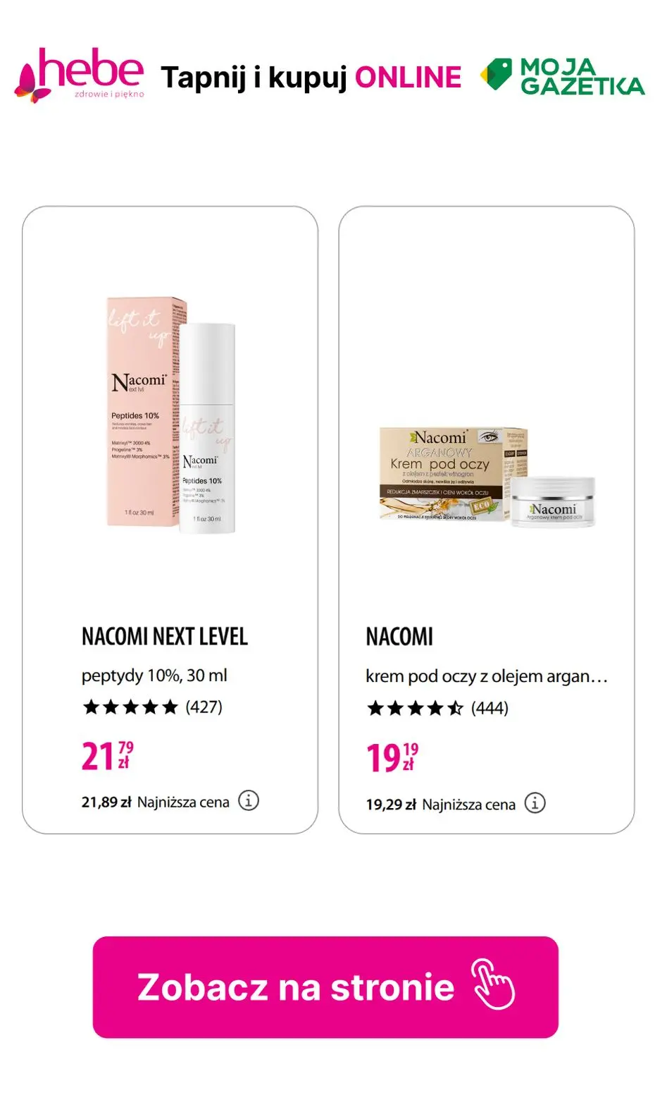 gazetka promocyjna hebe Produkty Nacomi do -50% TANIEJ!! - Strona 10