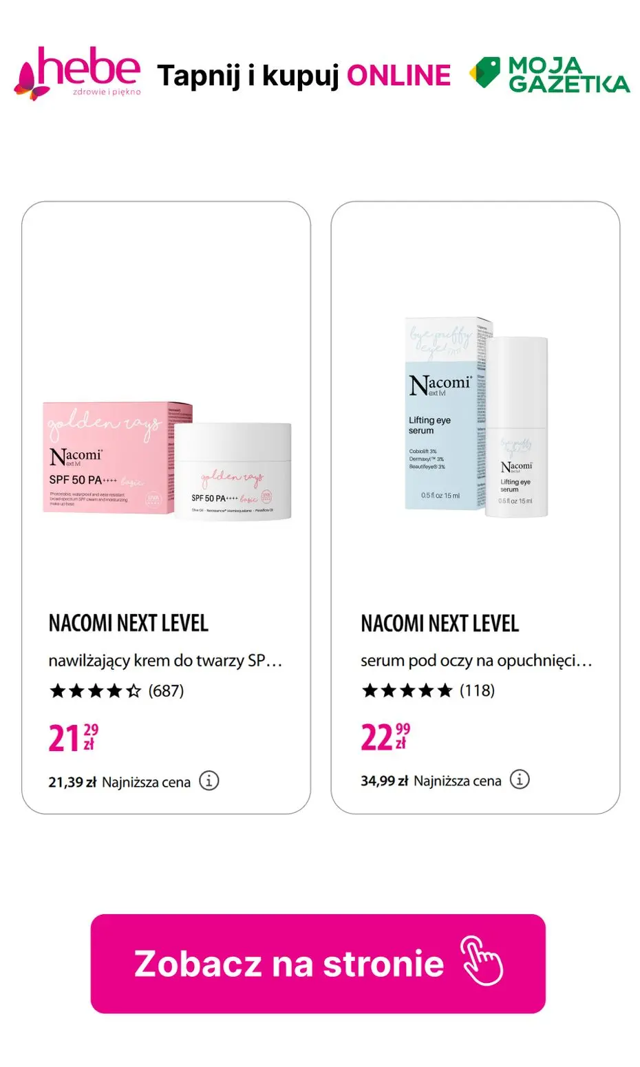 gazetka promocyjna hebe Produkty Nacomi do -50% TANIEJ!! - Strona 12