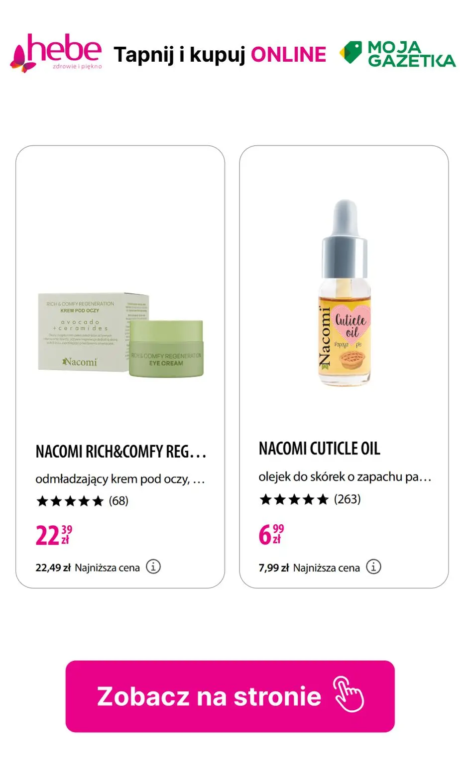 gazetka promocyjna hebe Produkty Nacomi do -50% TANIEJ!! - Strona 13