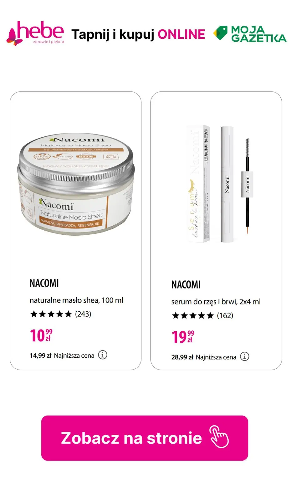 gazetka promocyjna hebe Produkty Nacomi do -50% TANIEJ!! - Strona 14