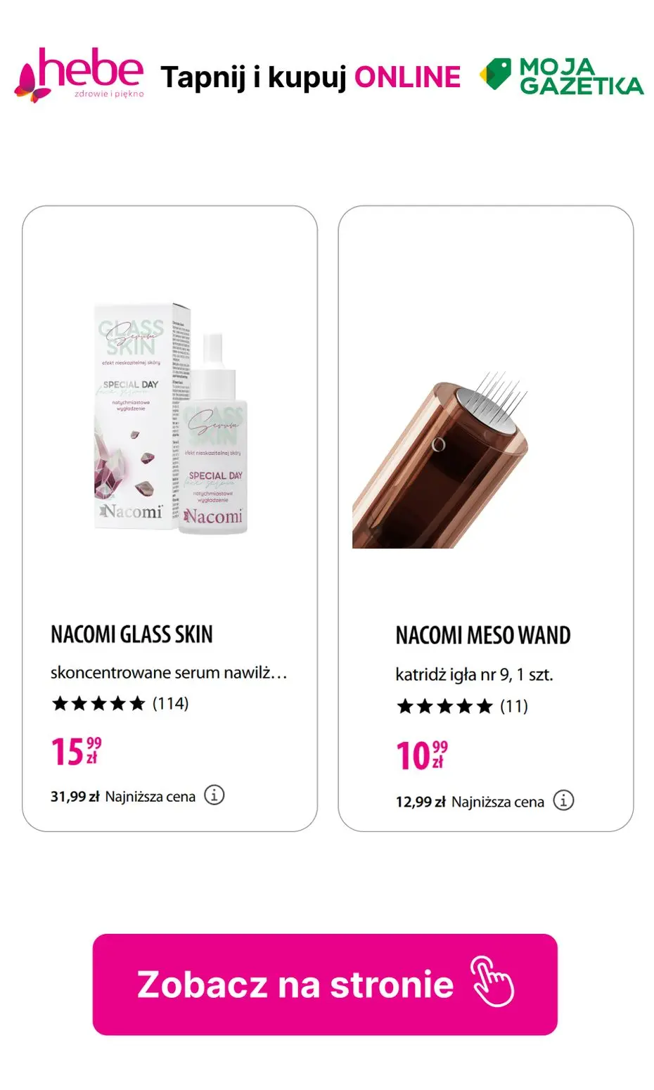 gazetka promocyjna hebe Produkty Nacomi do -50% TANIEJ!! - Strona 15