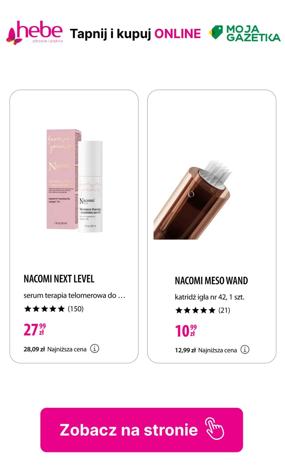 gazetka promocyjna hebe Produkty Nacomi do -50% TANIEJ!! - Strona 17