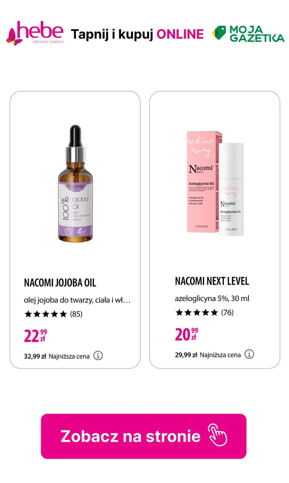 gazetka promocyjna hebe Produkty Nacomi do -50% TANIEJ!! - Strona 20