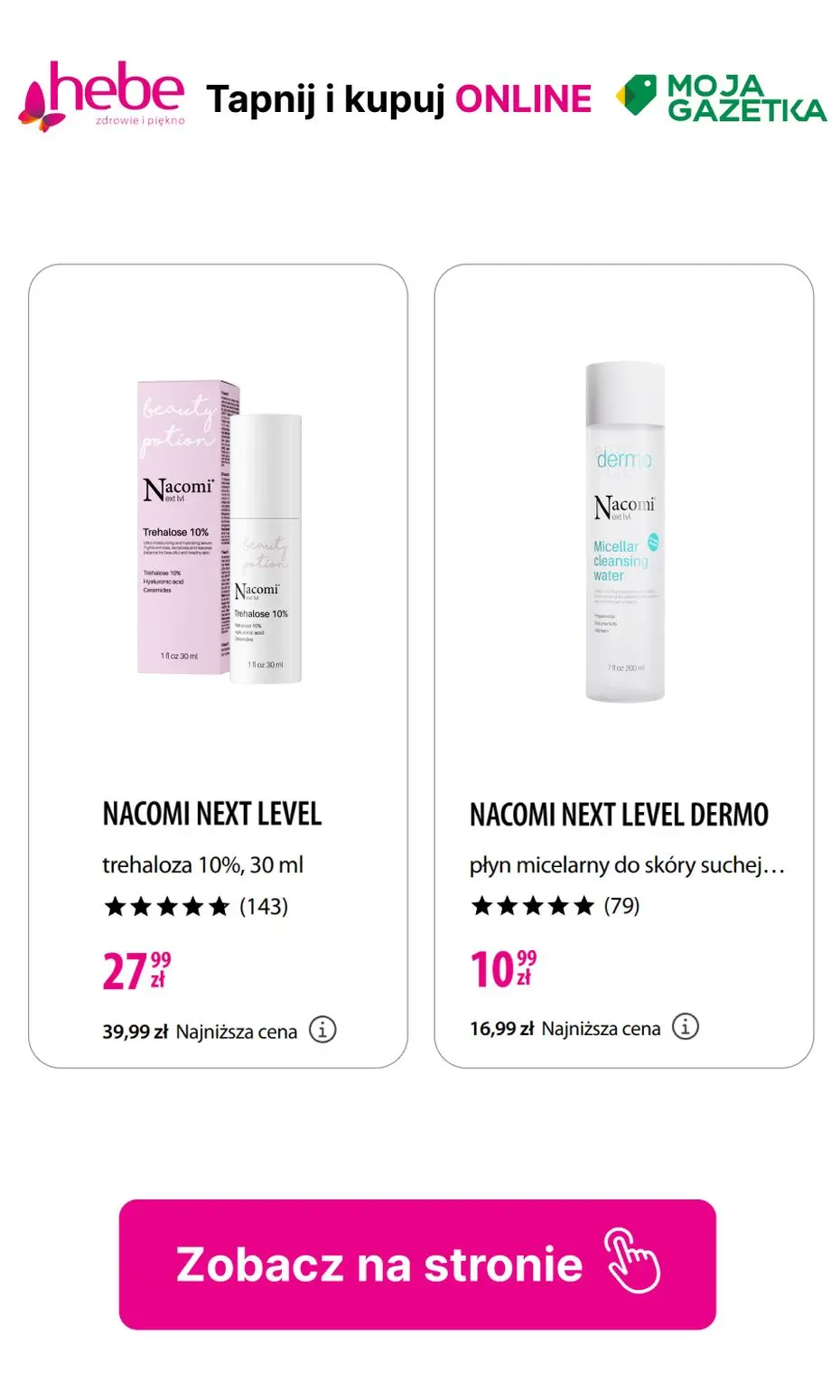 gazetka promocyjna hebe Produkty Nacomi do -50% TANIEJ!! - Strona 21