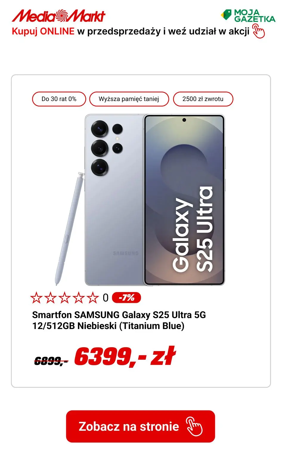 gazetka promocyjna Media Markt Przedsprzedaż Samsung Galaxy S25 - zamów i weź udział w akcji ODKUP. - Strona 8