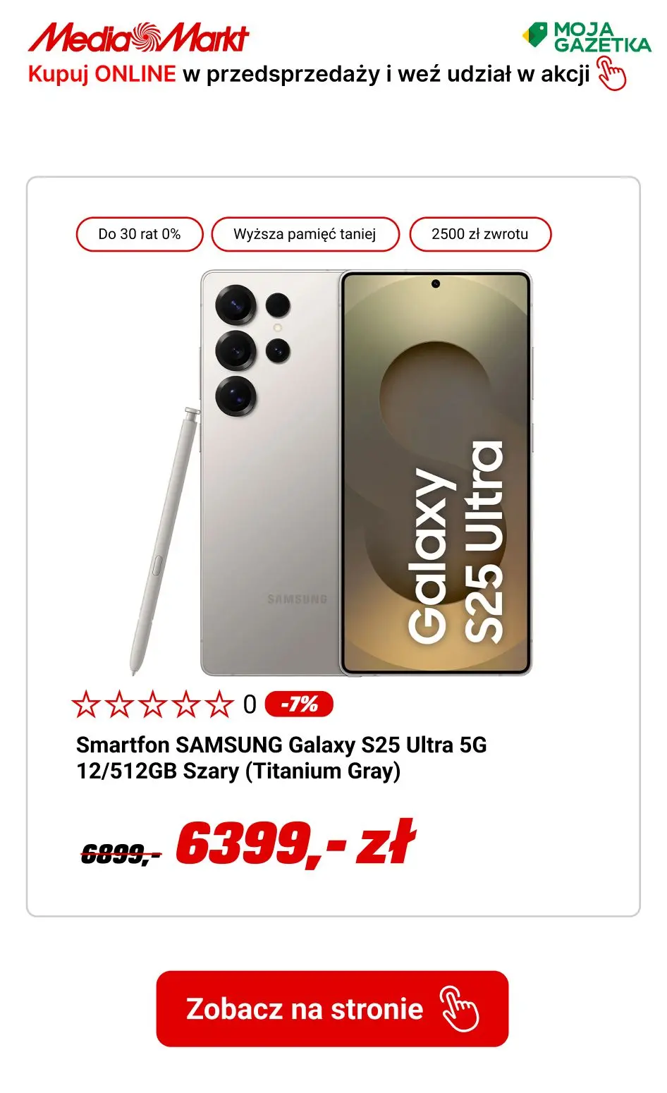 gazetka promocyjna Media Markt Przedsprzedaż Samsung Galaxy S25 - zamów i weź udział w akcji ODKUP. - Strona 10