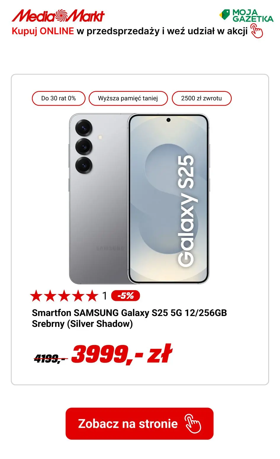 gazetka promocyjna Media Markt Przedsprzedaż Samsung Galaxy S25 - zamów i weź udział w akcji ODKUP. - Strona 13