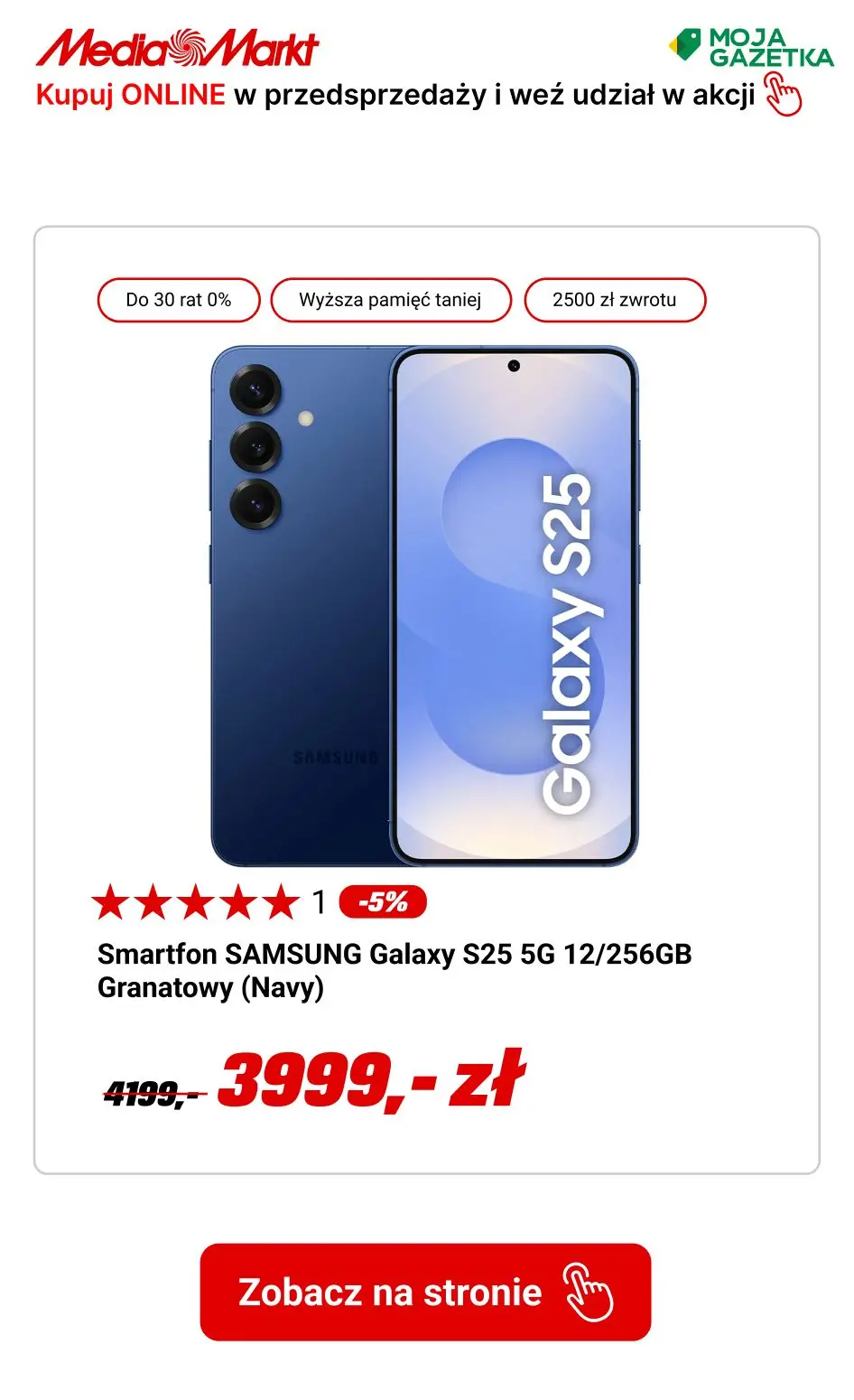 gazetka promocyjna Media Markt Przedsprzedaż Samsung Galaxy S25 - zamów i weź udział w akcji ODKUP. - Strona 14