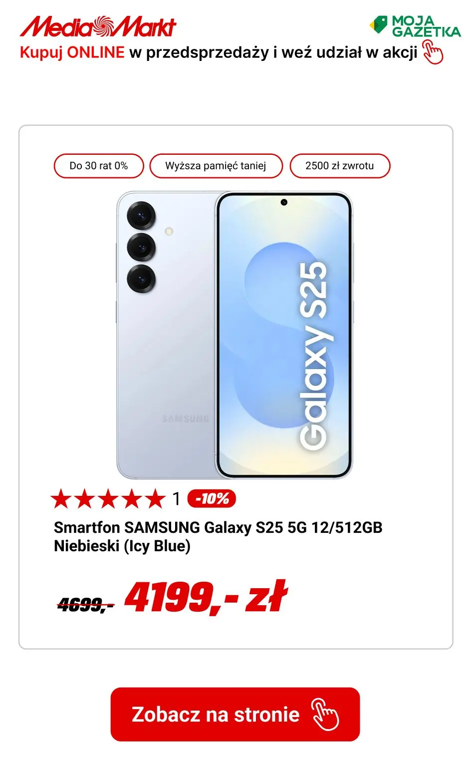 gazetka promocyjna Media Markt Przedsprzedaż Samsung Galaxy S25 - zamów i weź udział w akcji ODKUP. - Strona 19