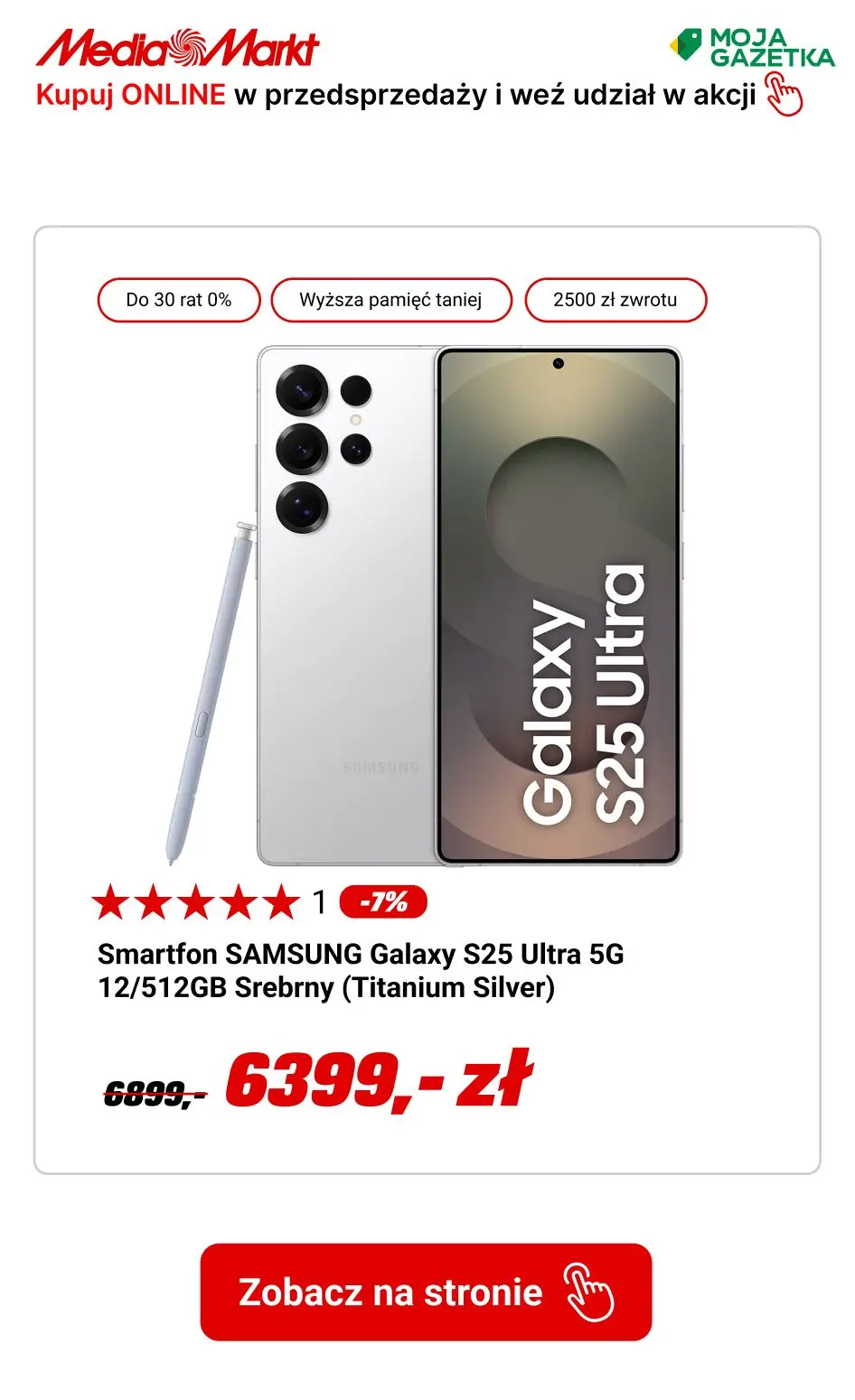 gazetka promocyjna Media Markt Przedsprzedaż Samsung Galaxy S25 - zamów i weź udział w akcji ODKUP. - Strona 20