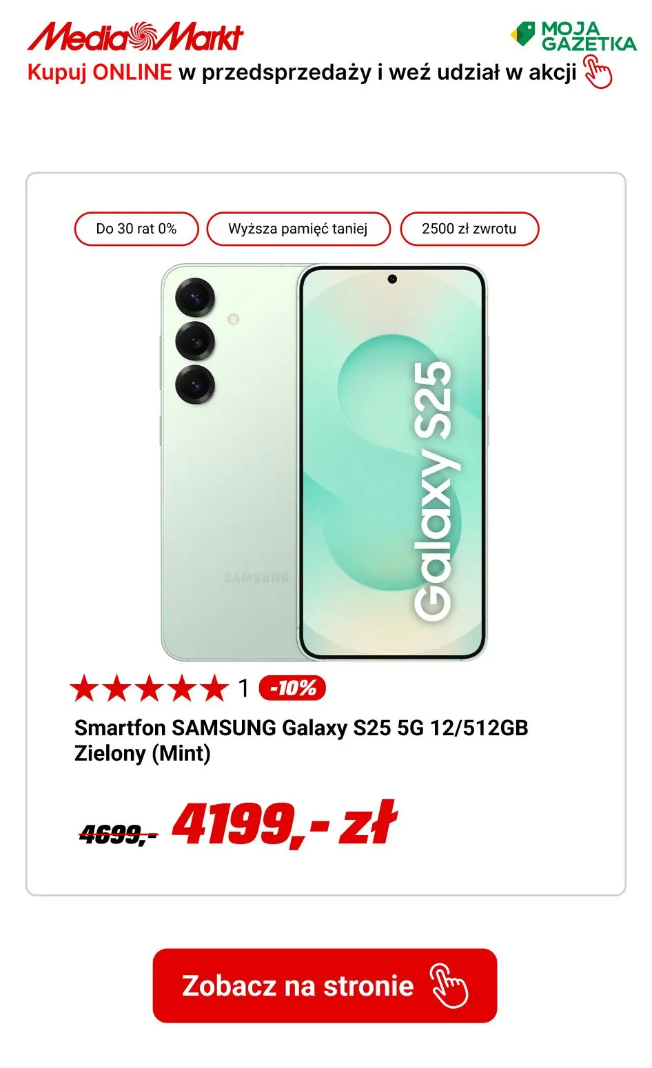 gazetka promocyjna Media Markt Przedsprzedaż Samsung Galaxy S25 - zamów i weź udział w akcji ODKUP. - Strona 21