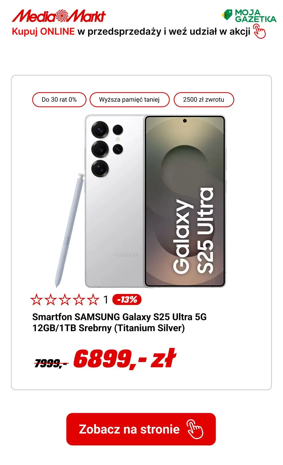 gazetka promocyjna Media Markt Przedsprzedaż Samsung Galaxy S25 - zamów i weź udział w akcji ODKUP. - Strona 22