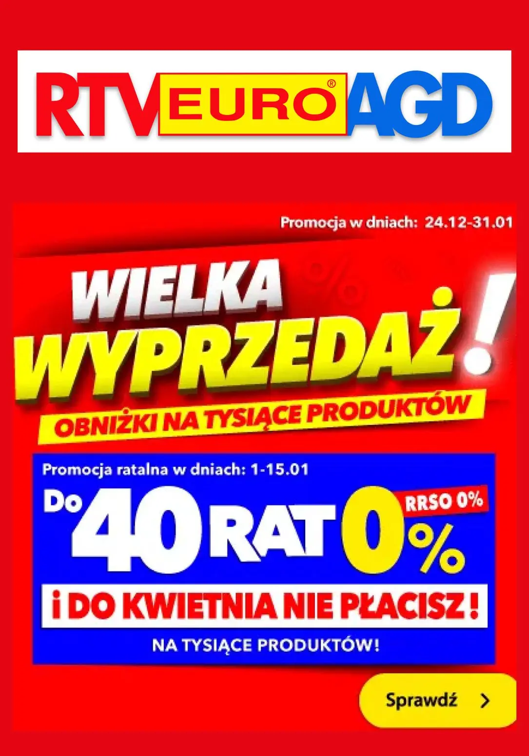 gazetka promocyjna RTV EURO AGD Wielka wyprzedaż!! - Strona 1