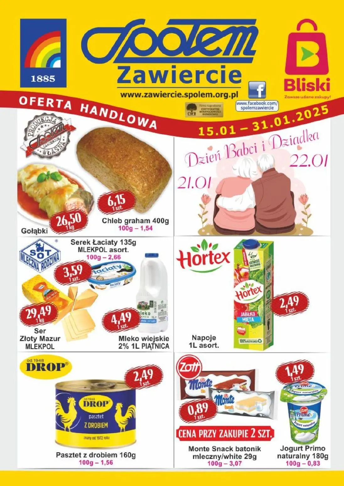 gazetka promocyjna Społem Zawiercie  - Strona 1