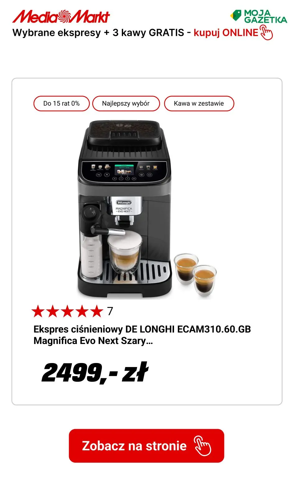 gazetka promocyjna Media Markt Kup Ekspres otrzymaj 3 kg kawy w PREZENCIE! - Strona 13