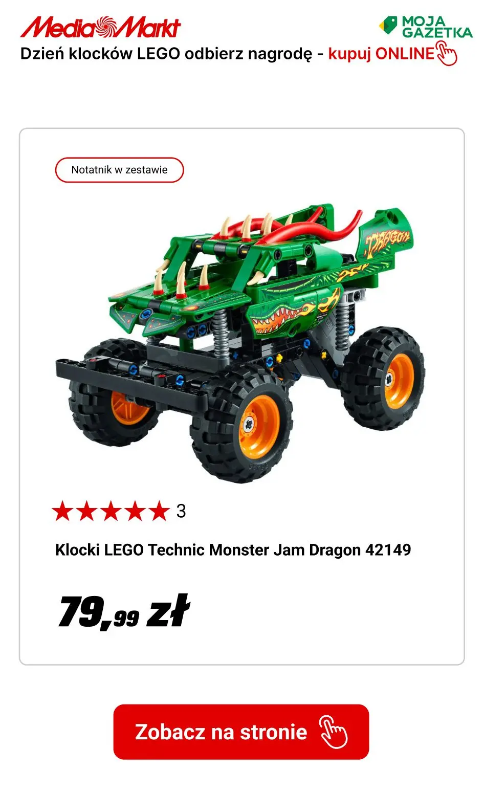 gazetka promocyjna Media Markt Międzynarodowy dzień klocków LEGO - Odbierz nagrodę za 1zł! - Strona 12