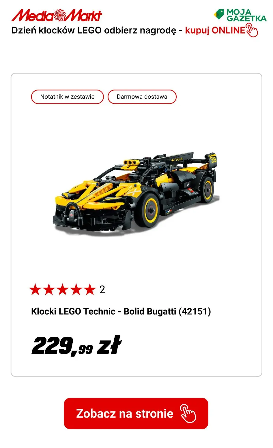 gazetka promocyjna Media Markt Międzynarodowy dzień klocków LEGO - Odbierz nagrodę za 1zł! - Strona 20