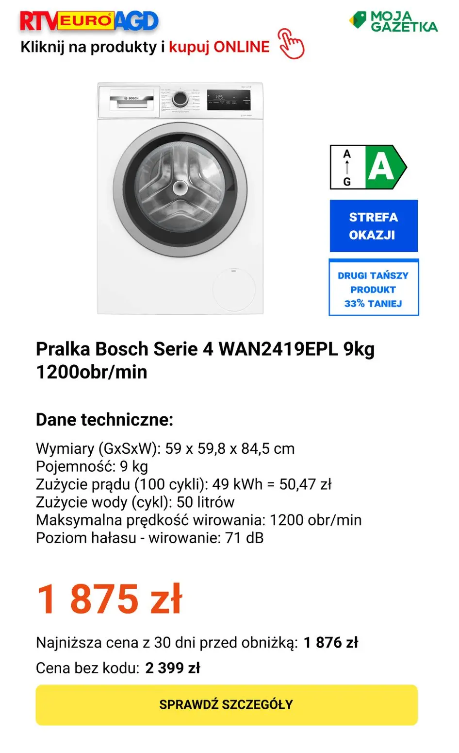 gazetka promocyjna RTV EURO AGD Drugi, tańszy 33% taniej! - Strona 8