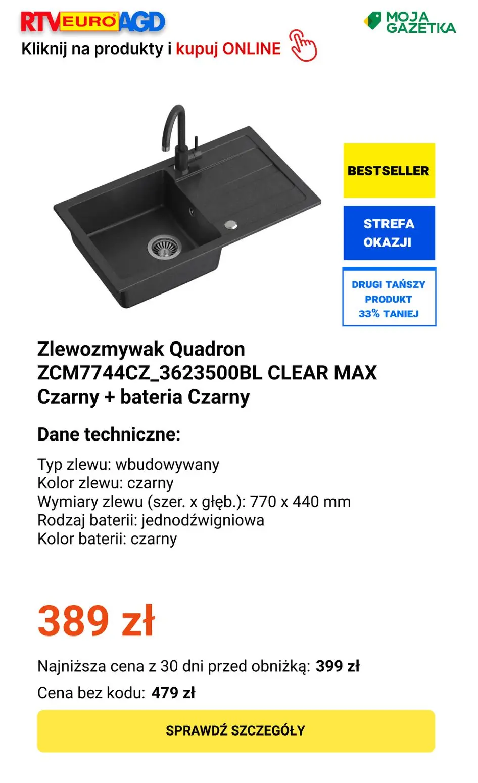 gazetka promocyjna RTV EURO AGD Drugi, tańszy 33% taniej! - Strona 20