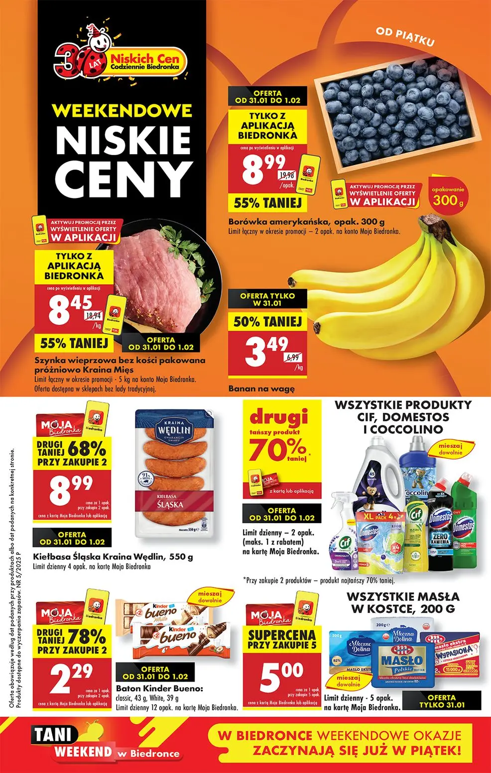 gazetka promocyjna Biedronka Weekendowe niskie ceny - Strona 1