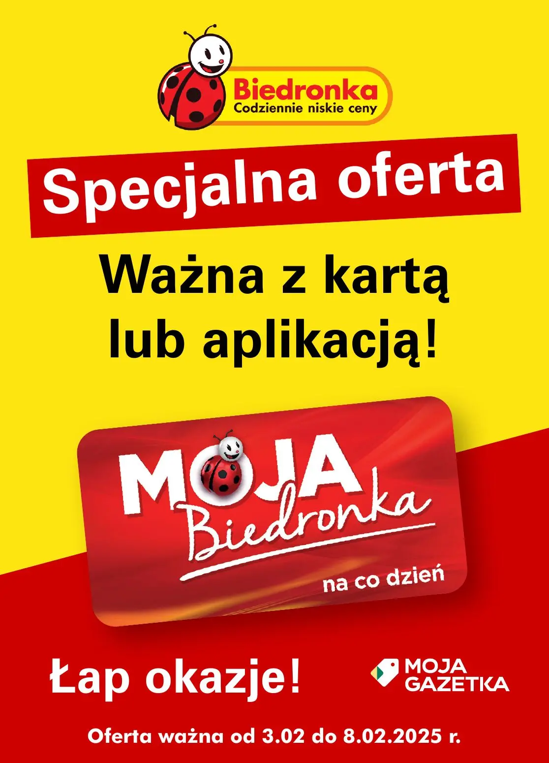 gazetka promocyjna Biedronka Oferta z kartą Moja Biedronka - Strona 1