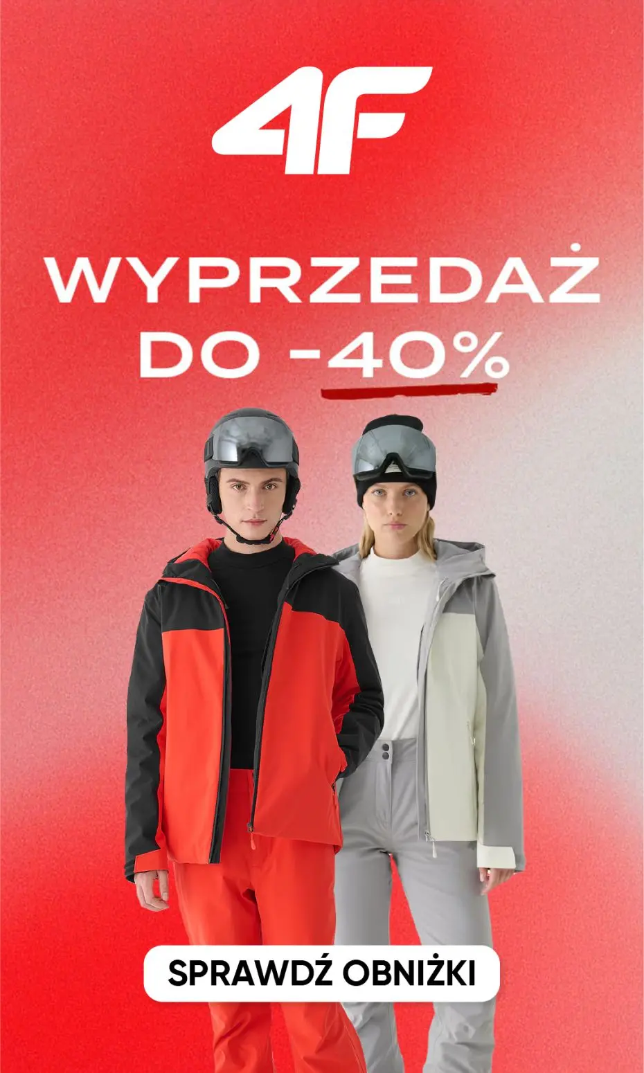 gazetka promocyjna 4F FINALNA WYPRZEDAŻ! Jeszcze więcej produktów do 40% taniej! - Strona 1