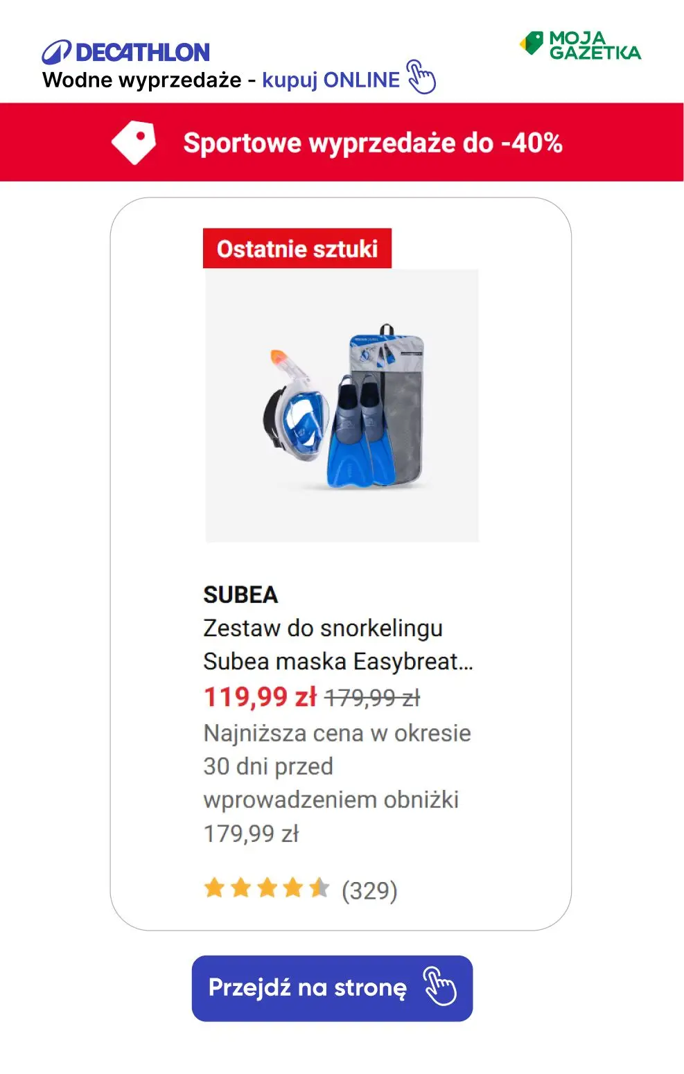 gazetka promocyjna Decathlon Wodne WYPRZEDAŻE, zanurkuj w morzu okazji!! - Strona 14