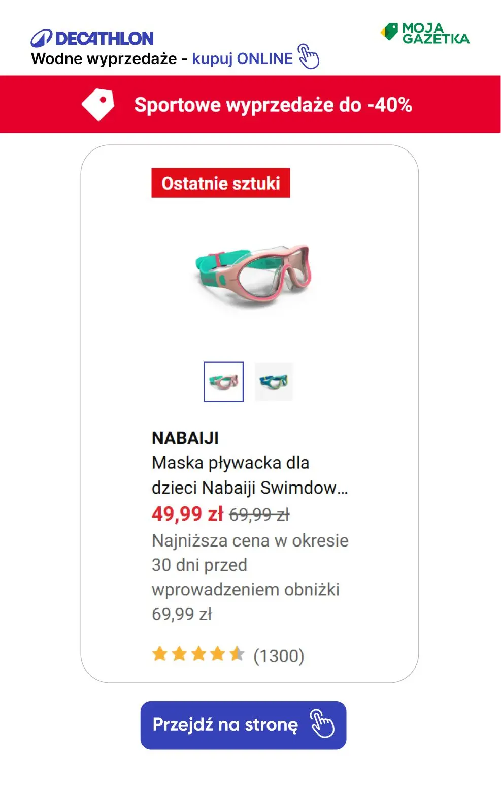 gazetka promocyjna Decathlon Wodne WYPRZEDAŻE, zanurkuj w morzu okazji!! - Strona 18