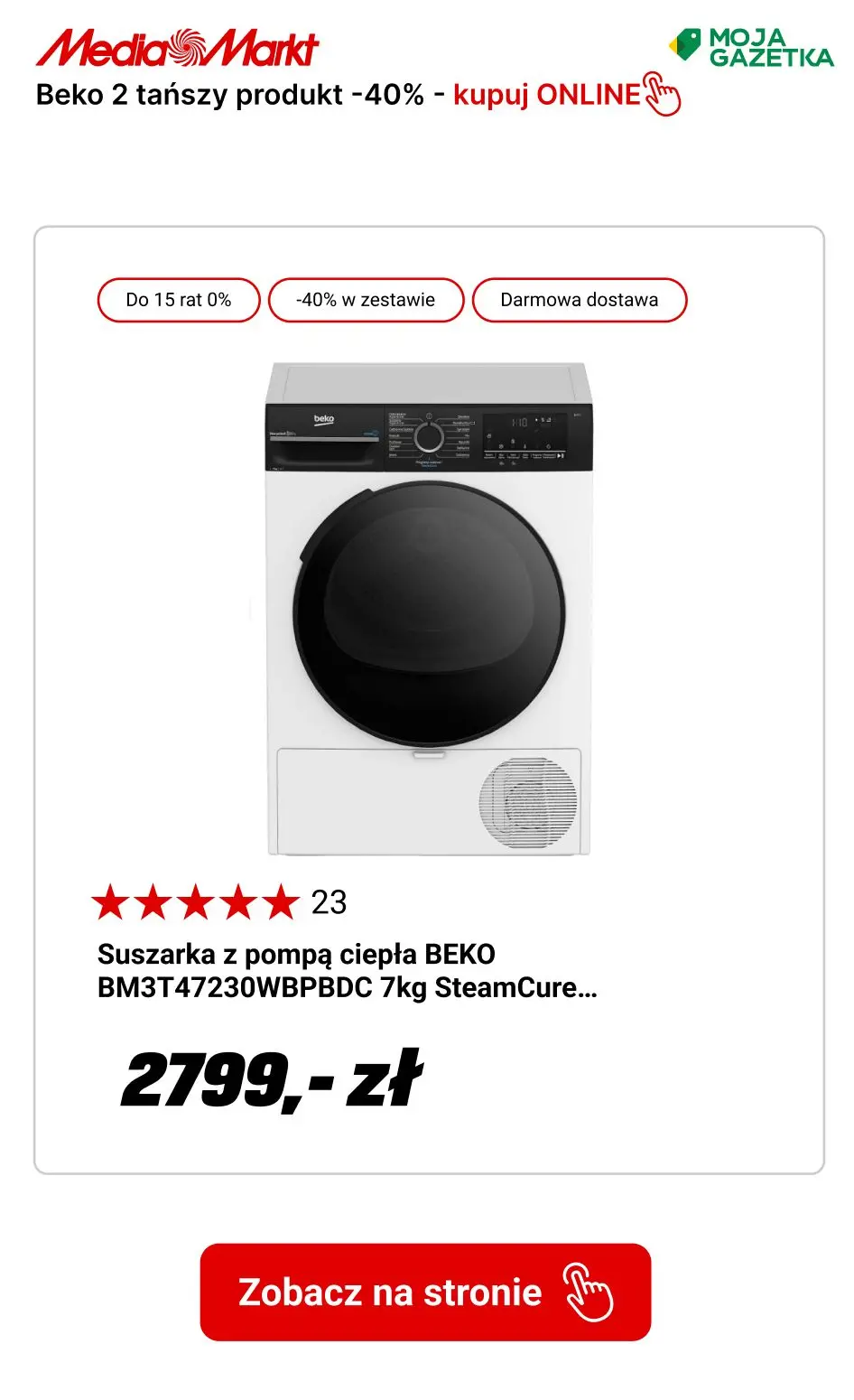 gazetka promocyjna Media Markt Beko w zestawie TANIEJ do -40%! - Strona 7