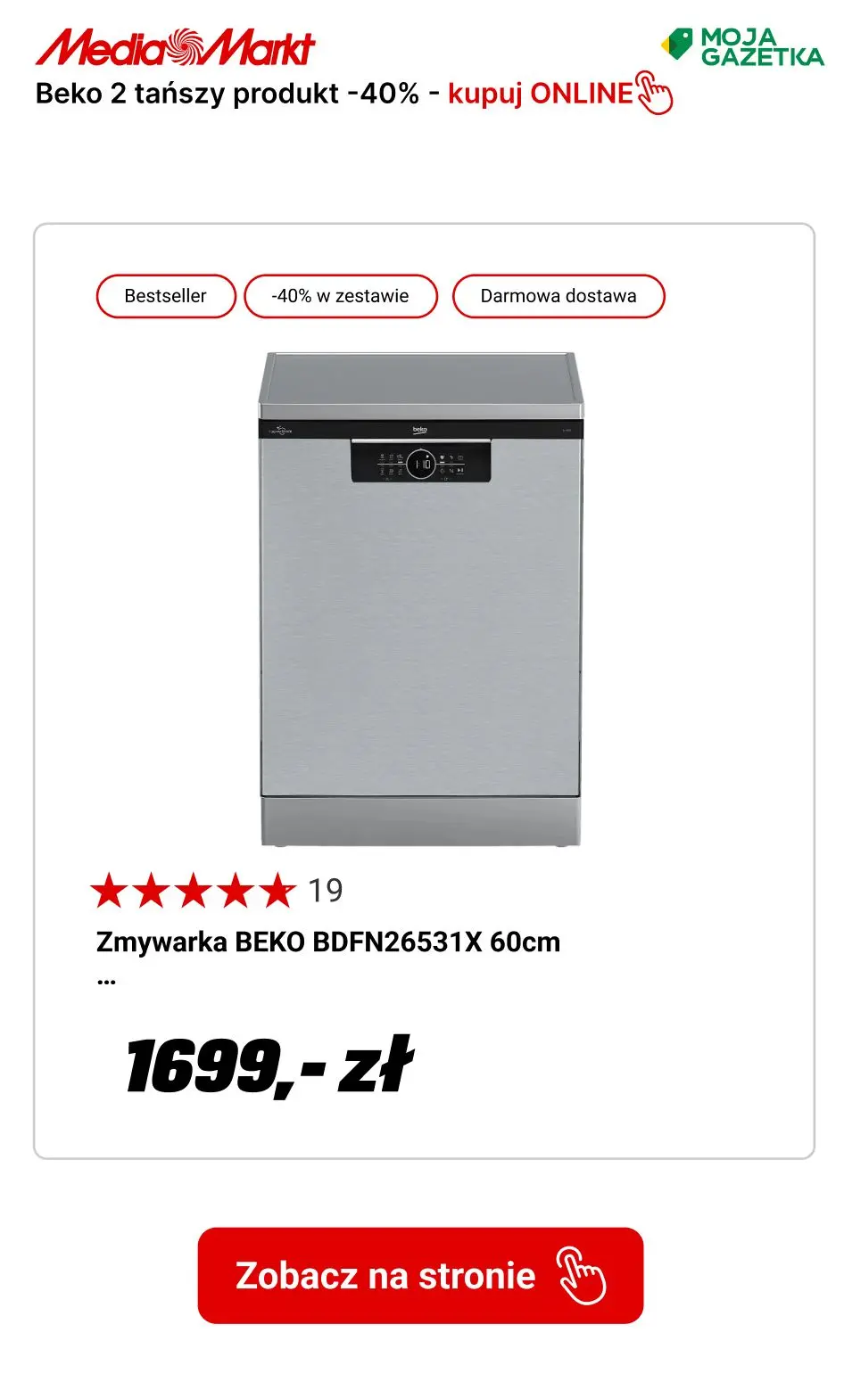 gazetka promocyjna Media Markt Beko w zestawie TANIEJ do -40%! - Strona 15