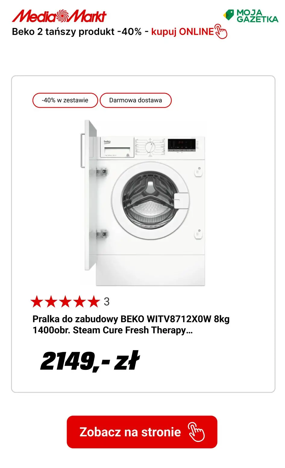 gazetka promocyjna Media Markt Beko w zestawie TANIEJ do -40%! - Strona 19