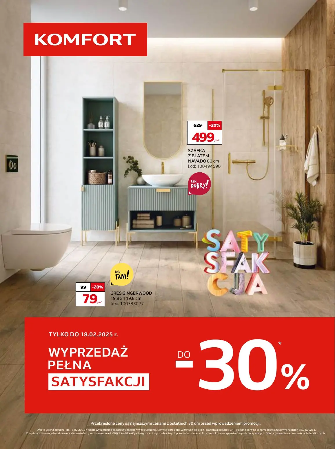 gazetka promocyjna KOMFORT Wyprzedaż do -30% - Strona 1