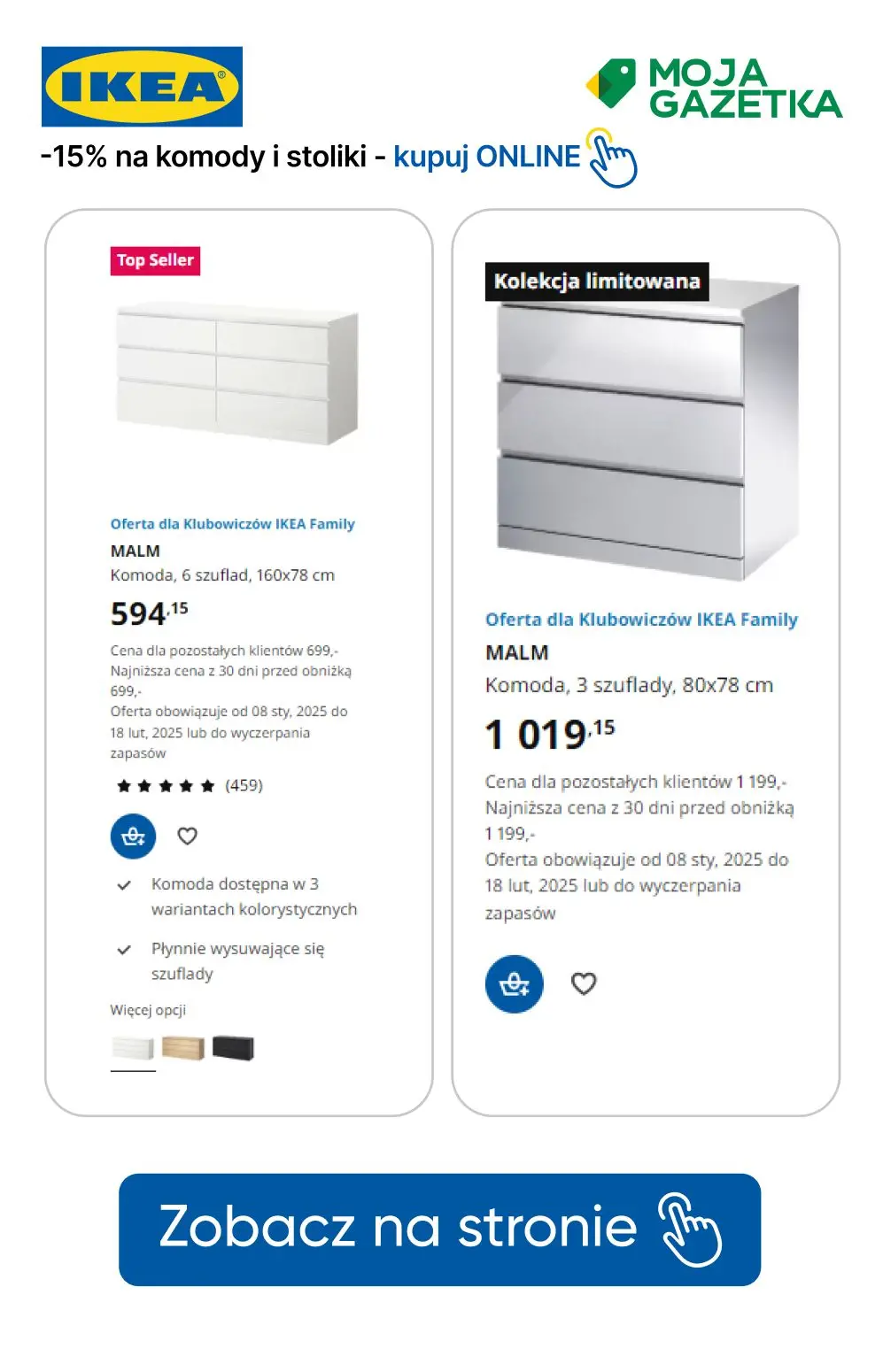 gazetka promocyjna IKEA -15% na komody i stoliki nocne dla Klubowiczów! - Strona 3