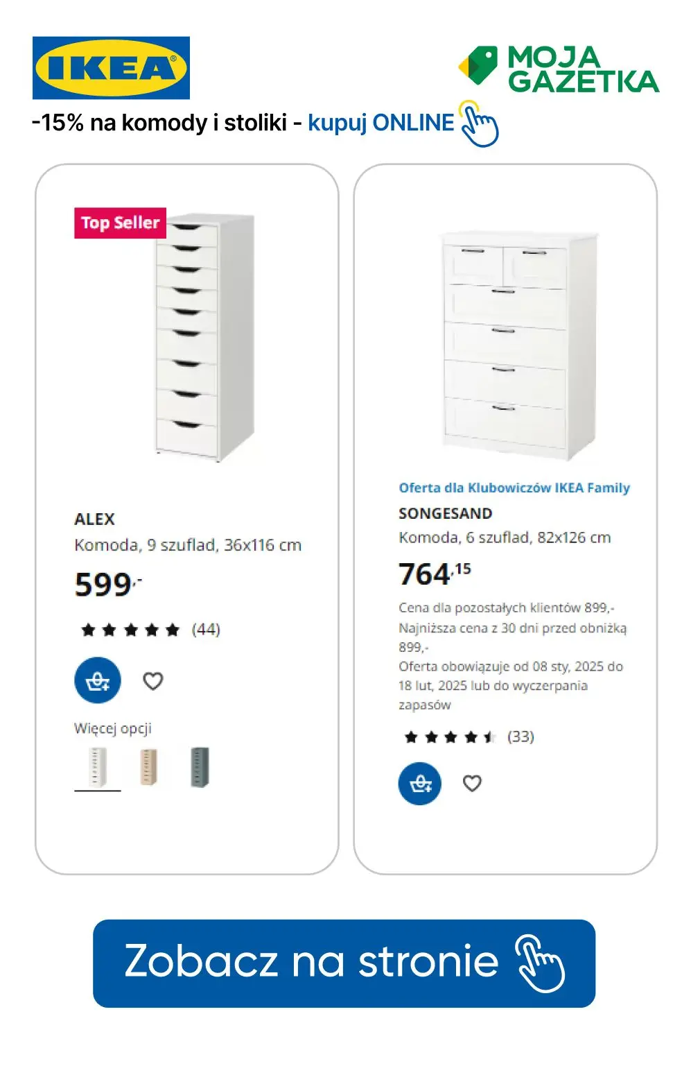 gazetka promocyjna IKEA -15% na komody i stoliki nocne dla Klubowiczów! - Strona 27