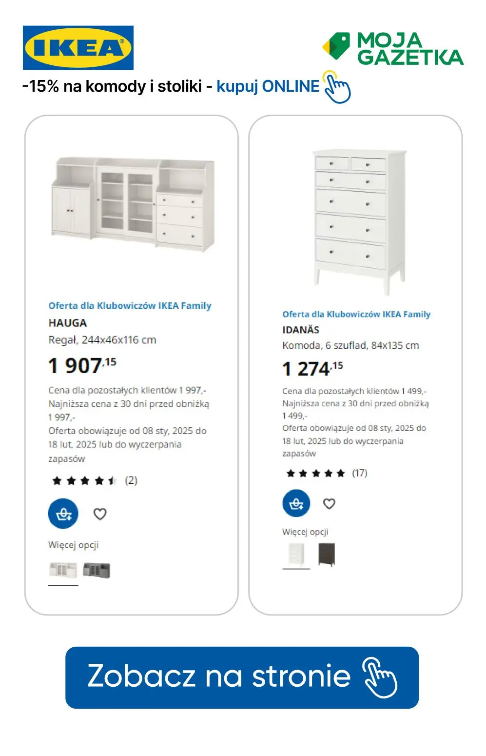 gazetka promocyjna IKEA -15% na komody i stoliki nocne dla Klubowiczów! - Strona 32