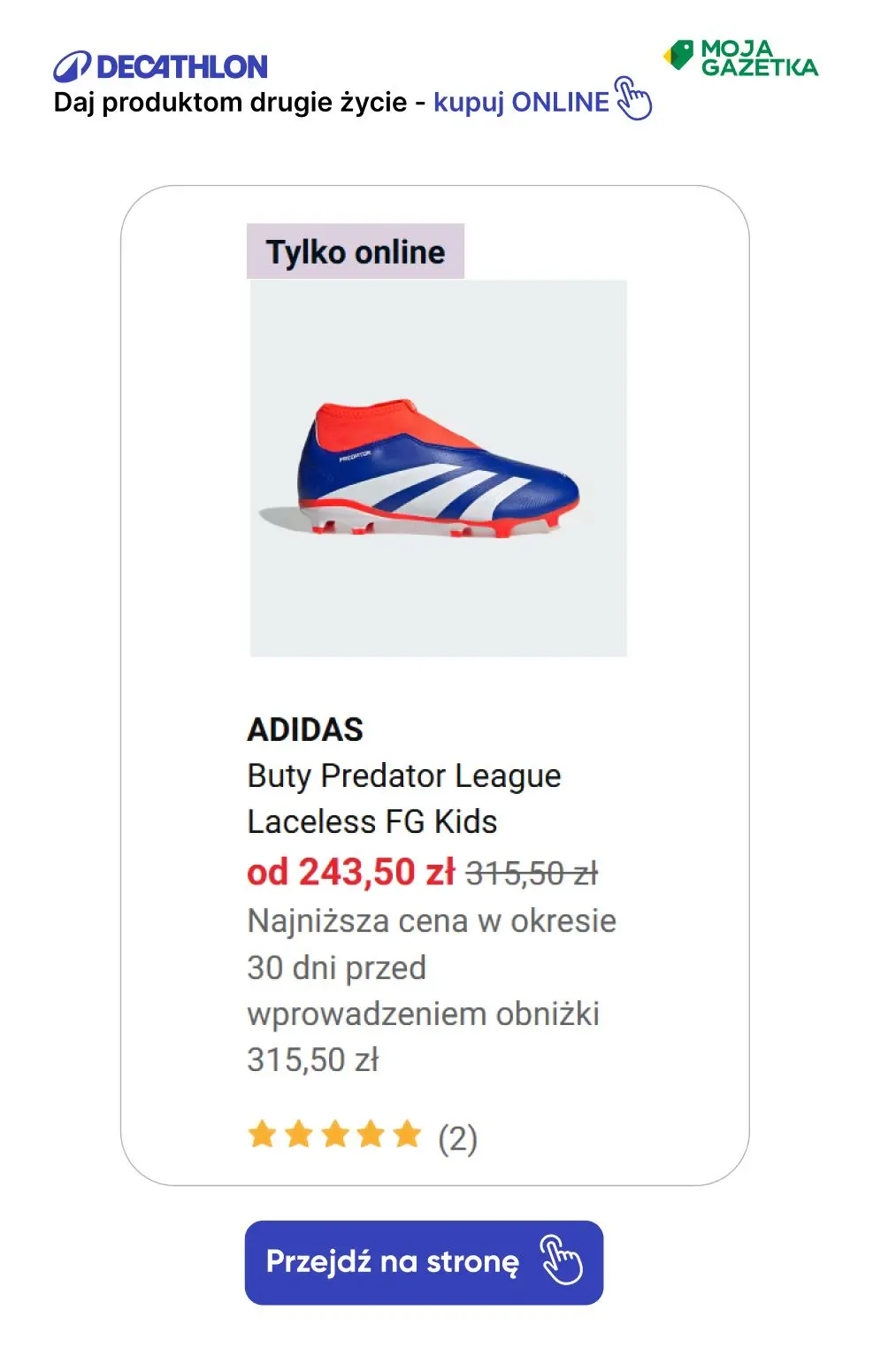 gazetka promocyjna Decathlon Adidas Predator! - Strona 32