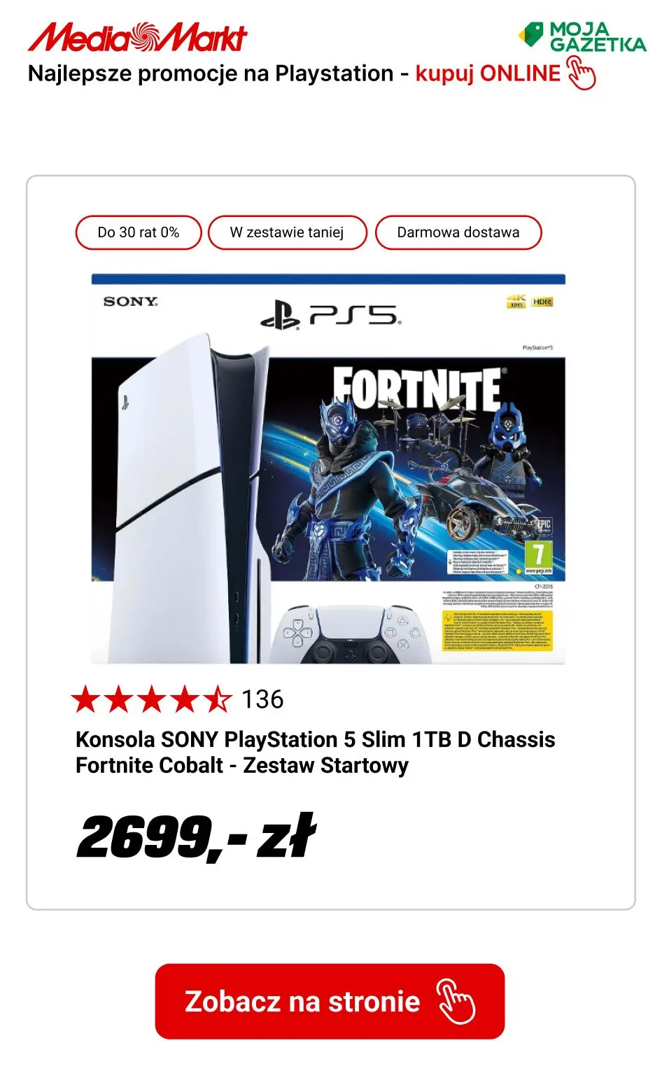 gazetka promocyjna Media Markt Zestaw- Gra, kolnsola i kontroler 150zł TANIEJ!!! - Strona 2