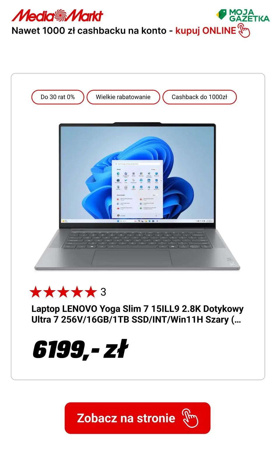 gazetka promocyjna Media Markt Nawet 1000zł cashbacku!! - Strona 6