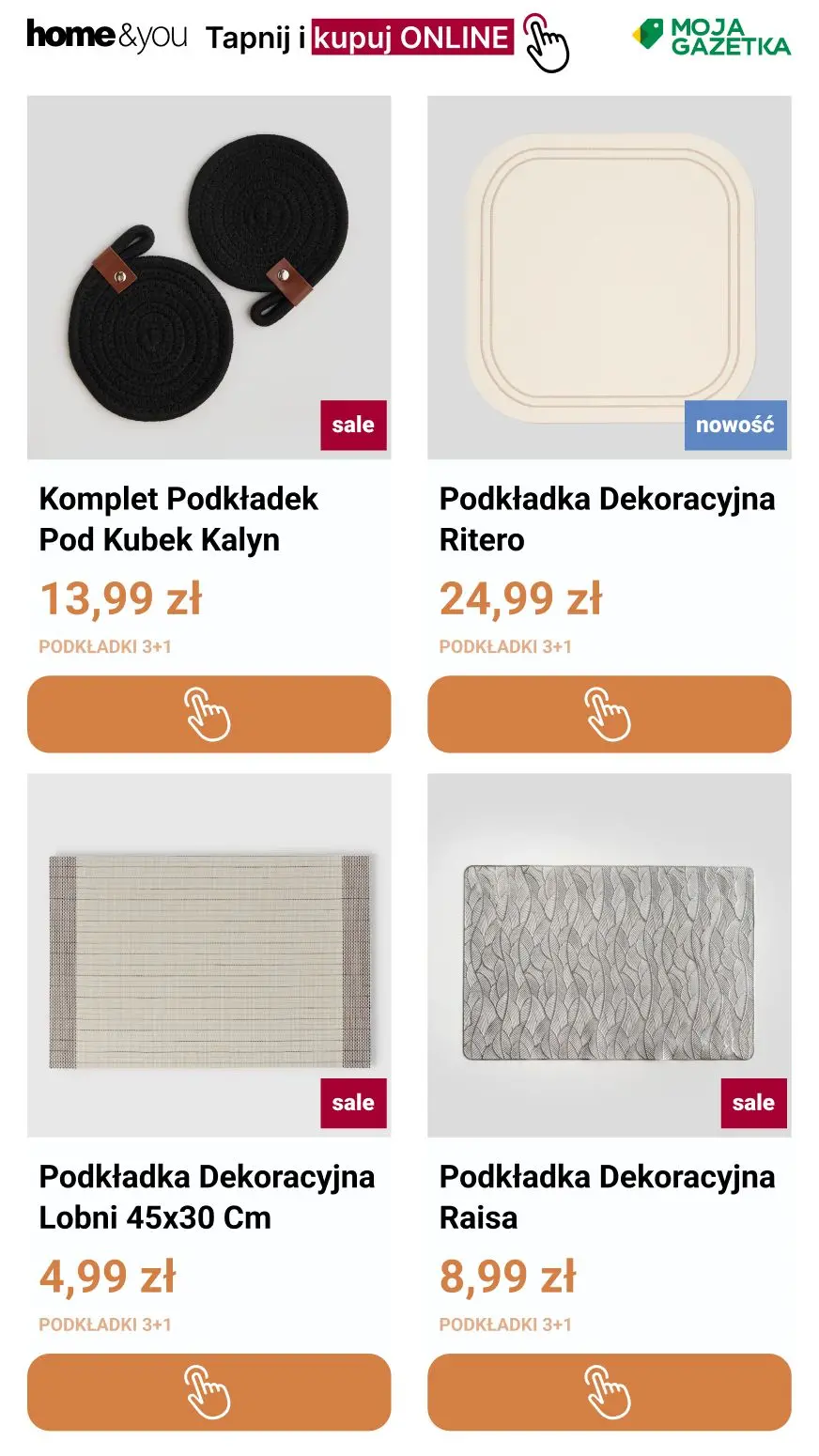 gazetka promocyjna home&you Podkładki 3+1 - Strona 7