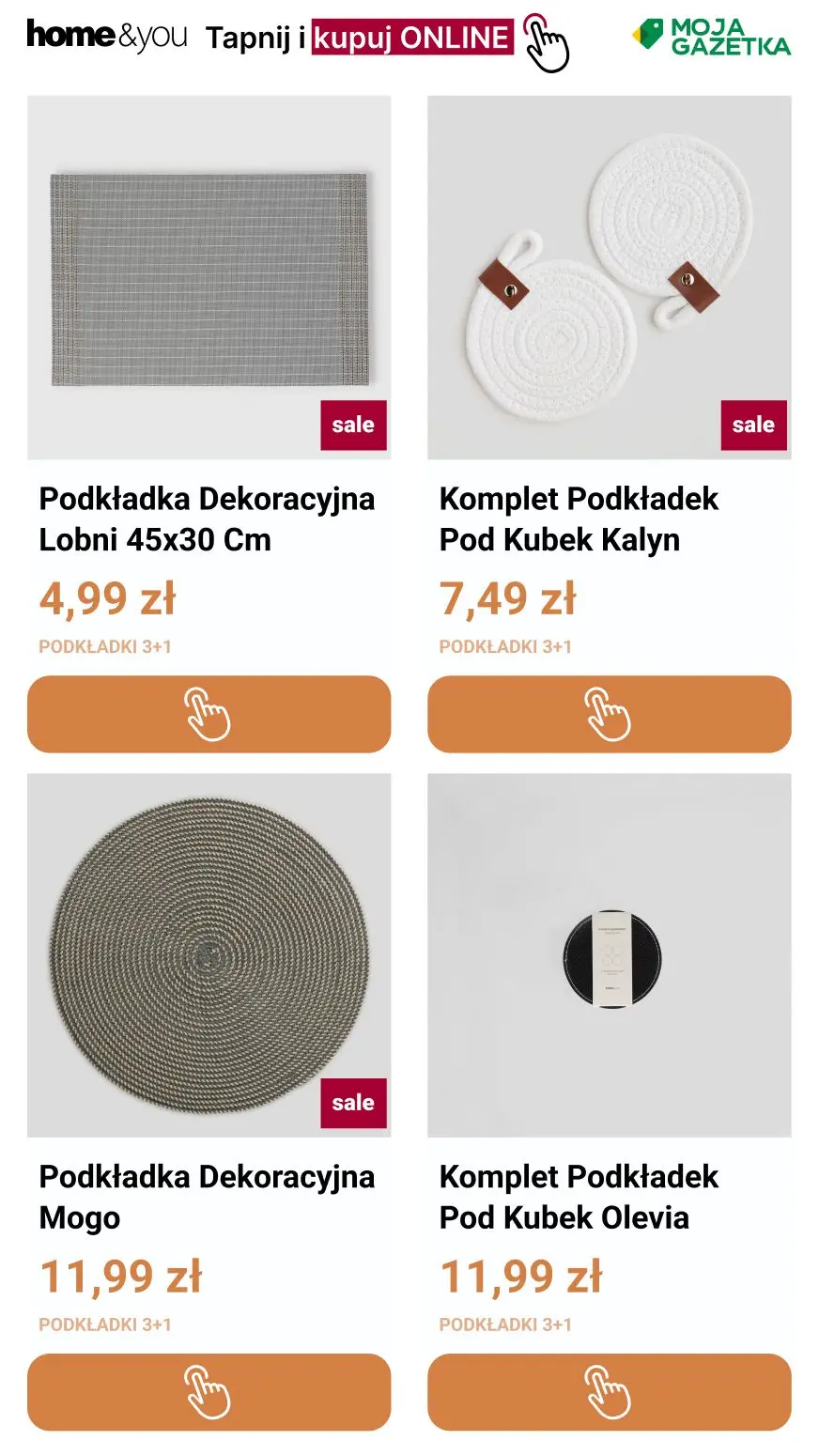 gazetka promocyjna home&you Podkładki 3+1 - Strona 9