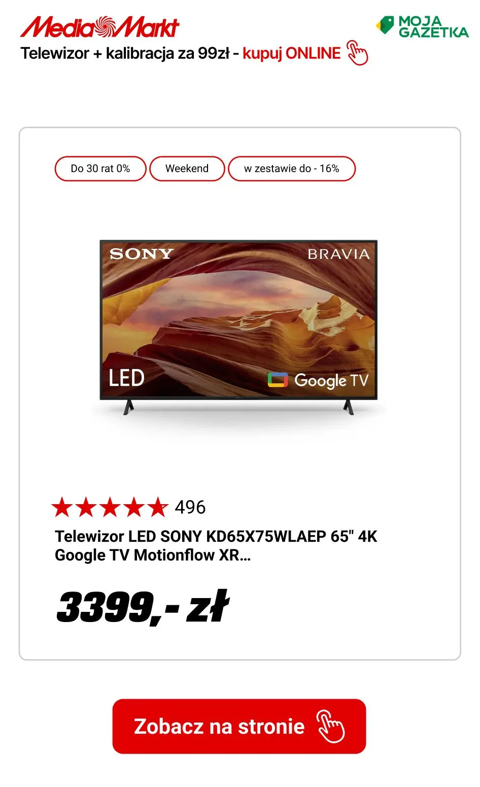 gazetka promocyjna Media Markt Wszystkie TV z kalibracją za 99zł! - Strona 6