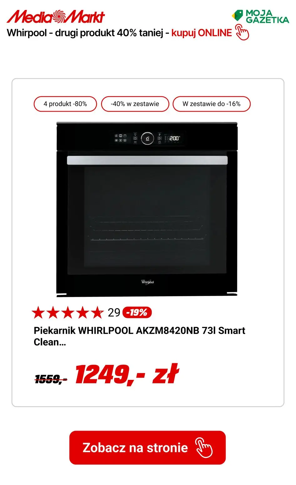 gazetka promocyjna Media Markt Whirlpool w zestawie taniej o 40% tańszego produktu! - Strona 6