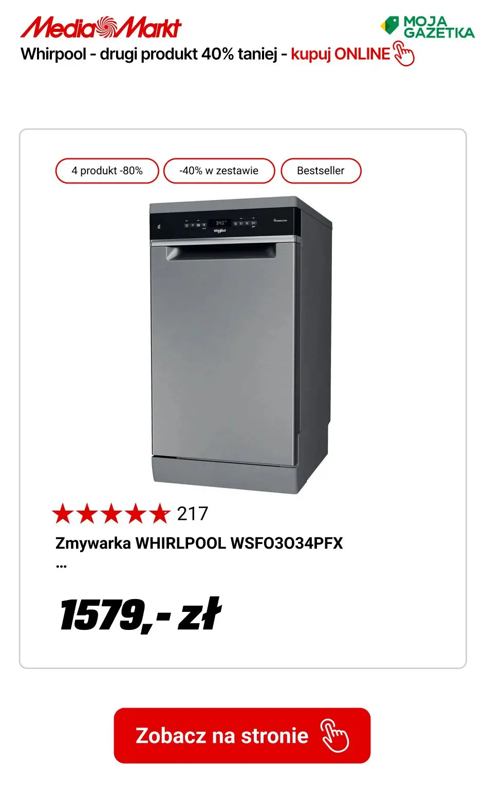 gazetka promocyjna Media Markt Whirlpool w zestawie taniej o 40% tańszego produktu! - Strona 8