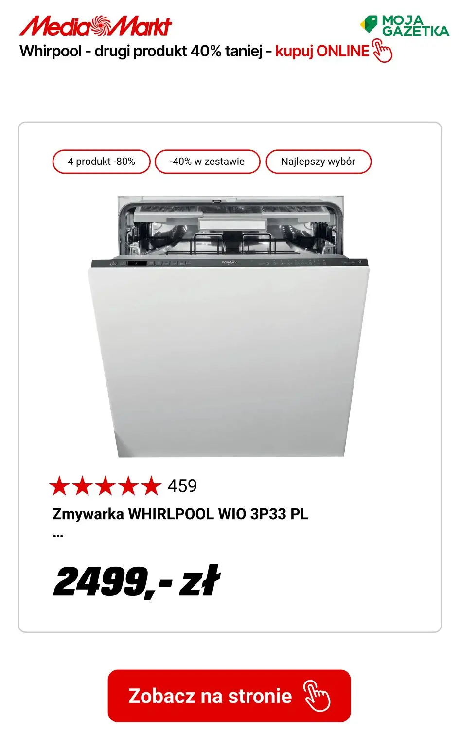 gazetka promocyjna Media Markt Whirlpool w zestawie taniej o 40% tańszego produktu! - Strona 11