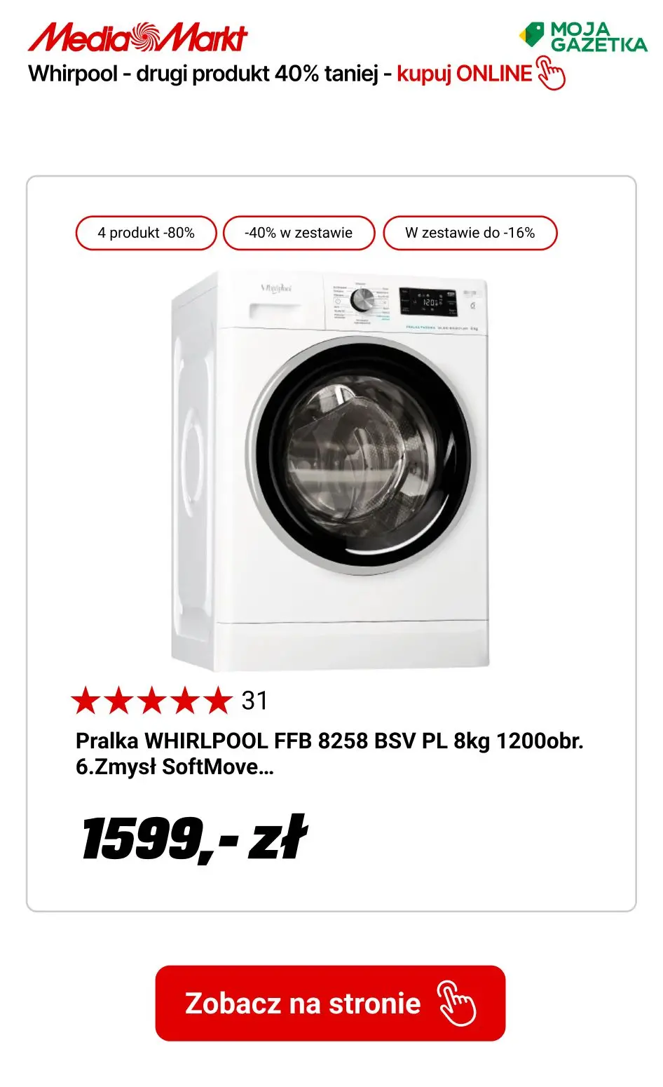 gazetka promocyjna Media Markt Whirlpool w zestawie taniej o 40% tańszego produktu! - Strona 12