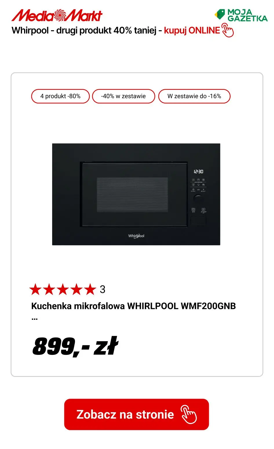 gazetka promocyjna Media Markt Whirlpool w zestawie taniej o 40% tańszego produktu! - Strona 13