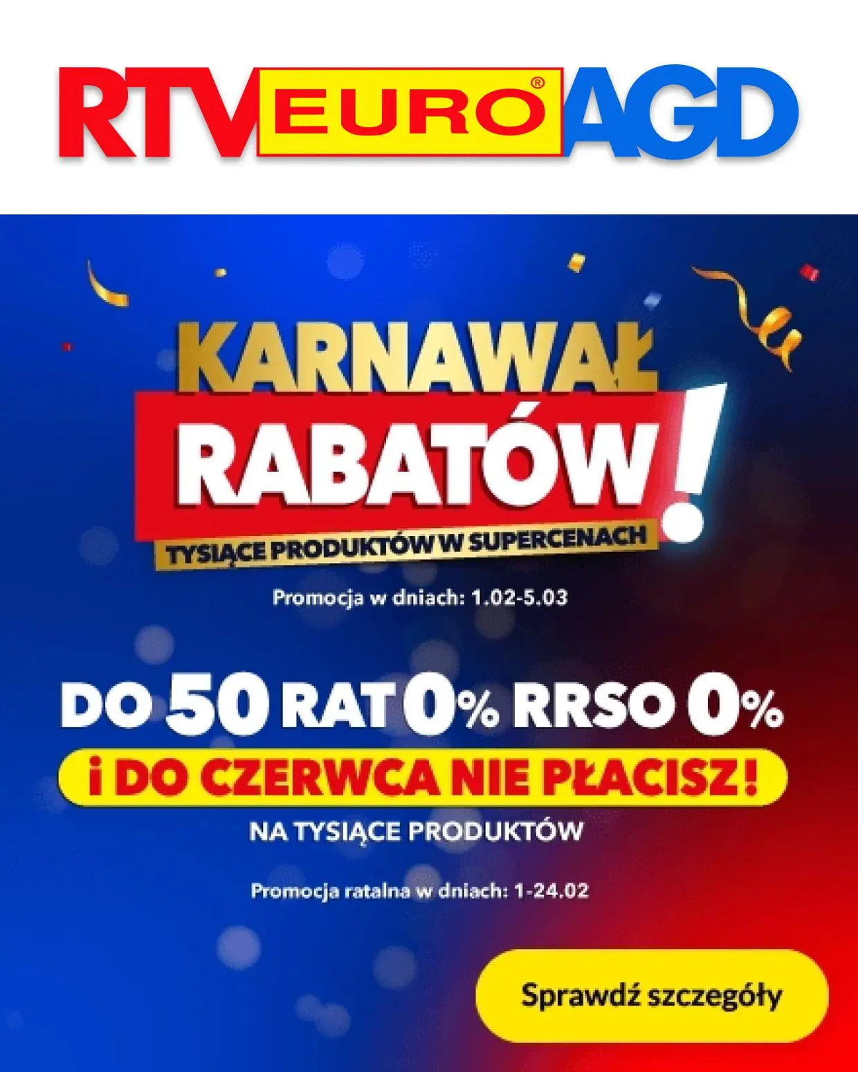 gazetka promocyjna RTV EURO AGD Karnawał rabatów! - Strona 1